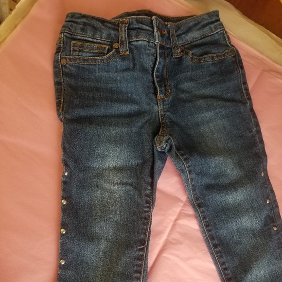 Little Girl Joe's skinny Jeans with studs size 5 (A3) - Picture 5 of 8